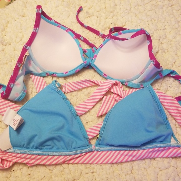 2 Juniors Bikini Tops Sz M Candies and Xhileration - Picture 7 of 7